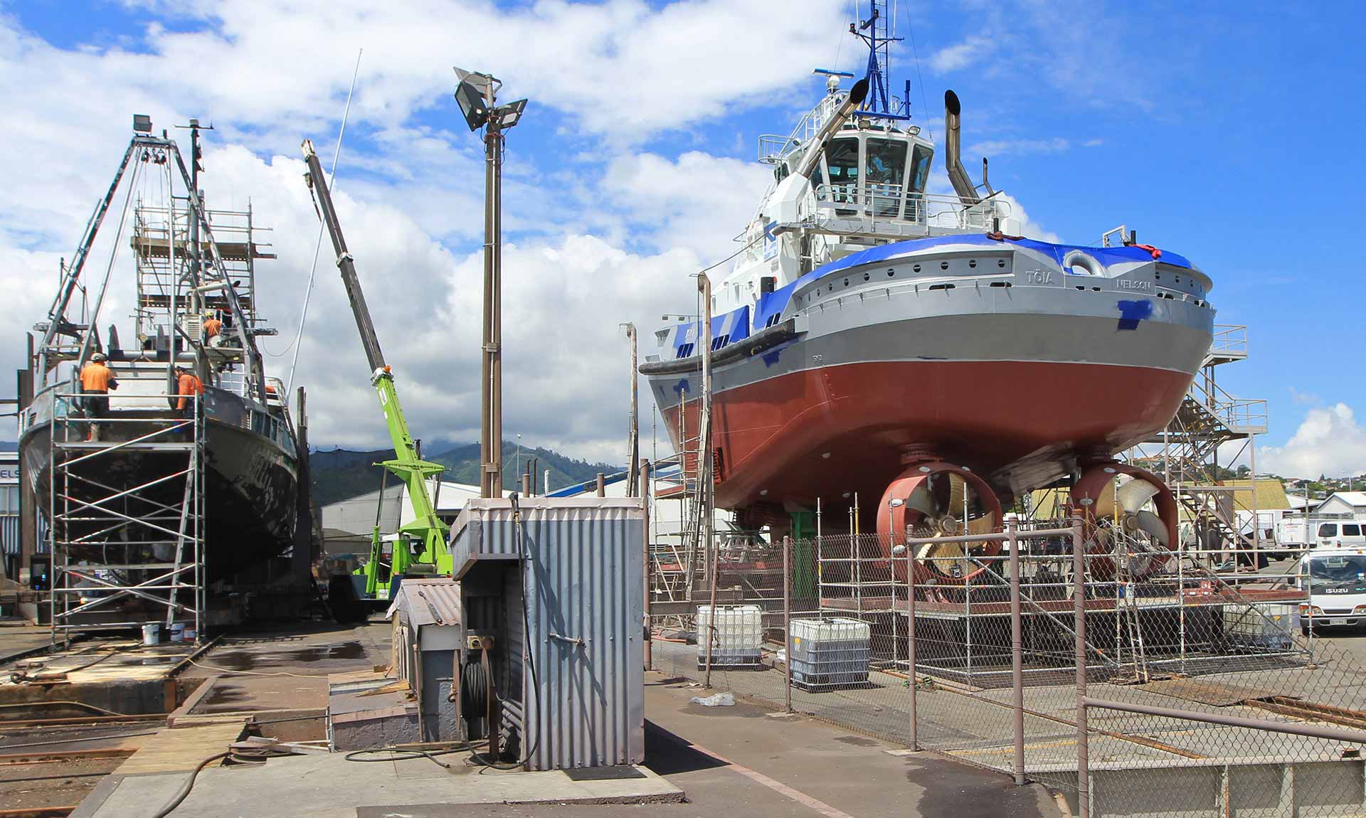 General view of Toia on the Port Nelson slipway