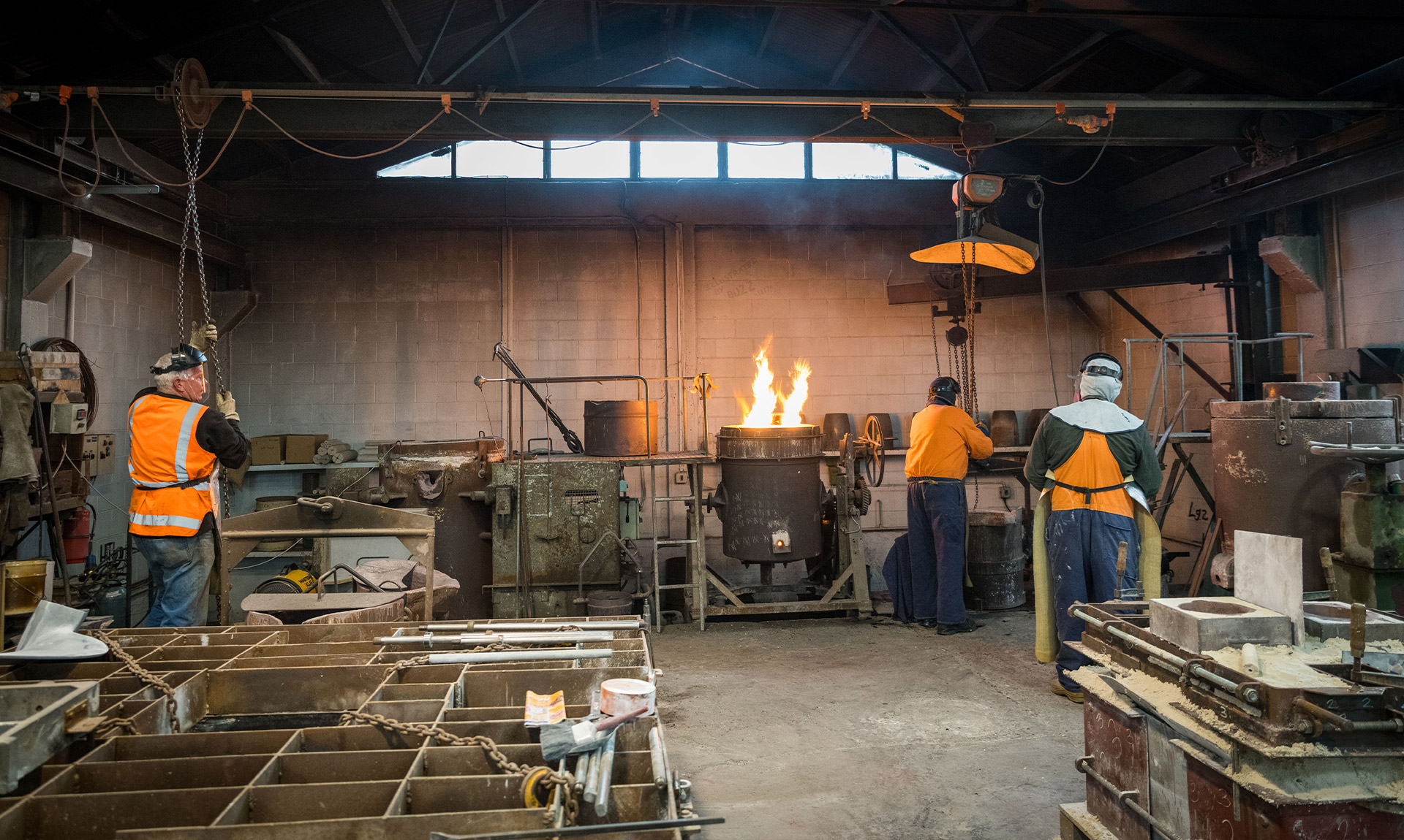 Non-ferrous foundry for casting propellers up to 1800mm diameter